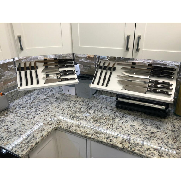 The Drop Block Walnut Knife Holder Wayfair